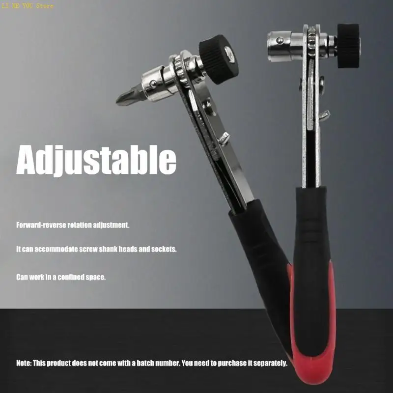 W3JE Portable Double Head Ratchet Wrench with Ergonomic Handle 1/4Inch Socket Driver for Comfortable Grip and Efficient Work