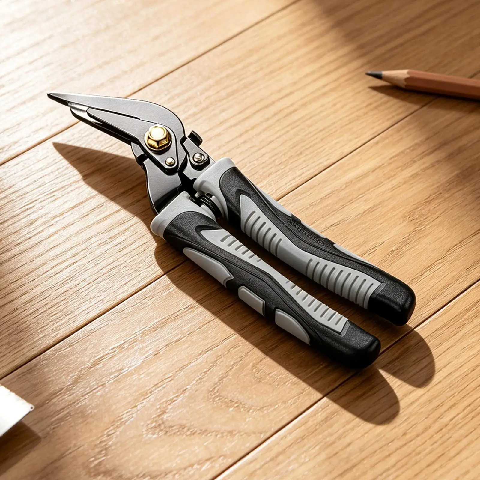 Metal Shears Rust-Resistant Long-Lasting Ergonomic Grip Scissors Metal Cutter Tool For Aluminum Gutter PVC Stainless Steel DIY
