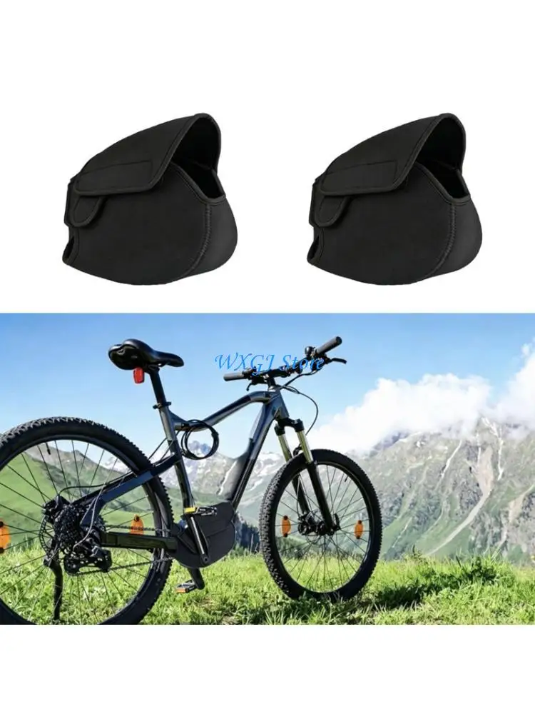 37JE Black Battery Sleeve Cover Battery Protector Pair for Electric Bike Parking Use