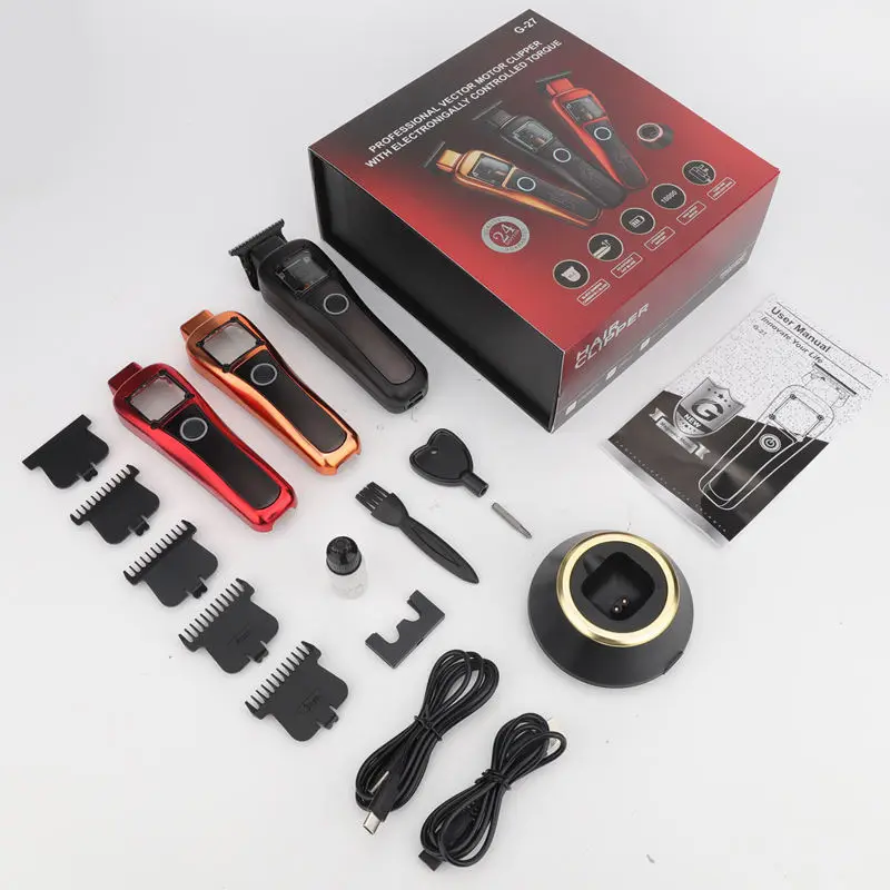 G27 9500RPM Modern Hair for 5 Cr DLC Coated Blade Trimmer 2000mAh Battery USB Charging Base for Hotel Use