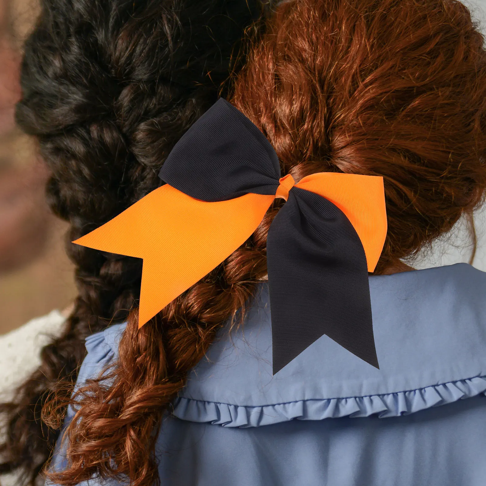

8pcs Hair Hair Bows For Women Trendy Color Big Size Versatile Bows For Cheerleaders Usage Girls