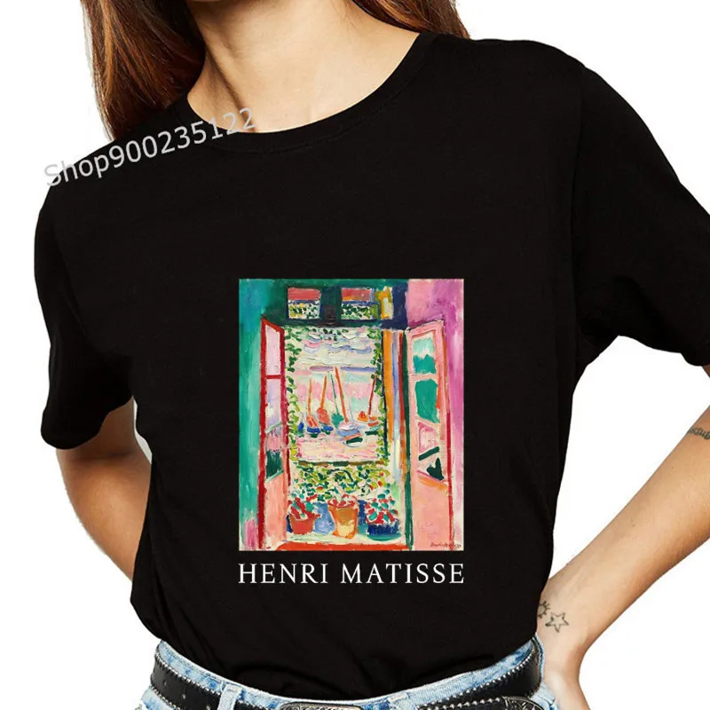 Henri Matisse T Shirt Women Printn Vintage Blue Nude Casual T-shirt O-neck Short Sleeve Harajuku Ladies Tee Tops Clothing