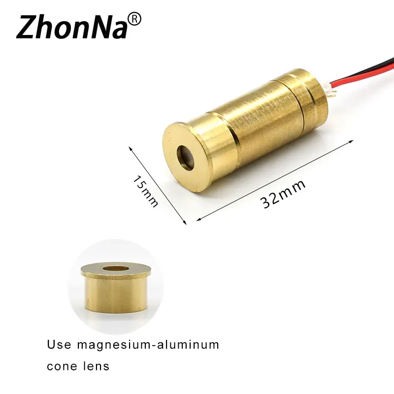 Green Light Laser Module 532nm 45mW Starlight Cross Horizontal Line Metal Laser Head DC2.3-5V Stage Lawn Lights Accessories15*32