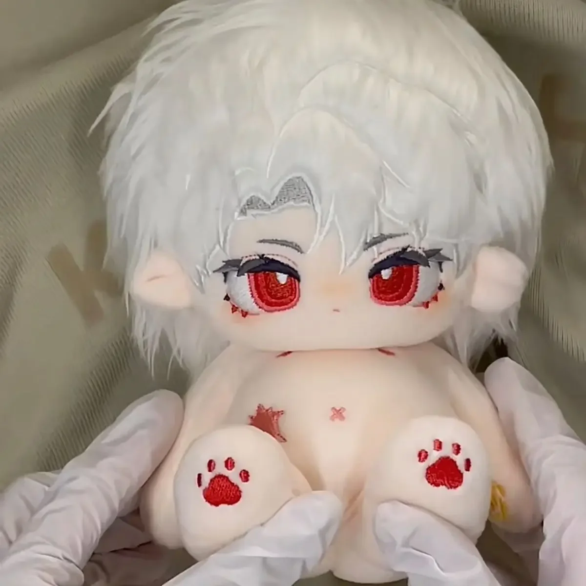 20CM Anime Game Moon shadow Villa Ayer Stuffed Cotton Cute Body Change Clothes Doll Dress Up Toys Plushie Birthday Gift