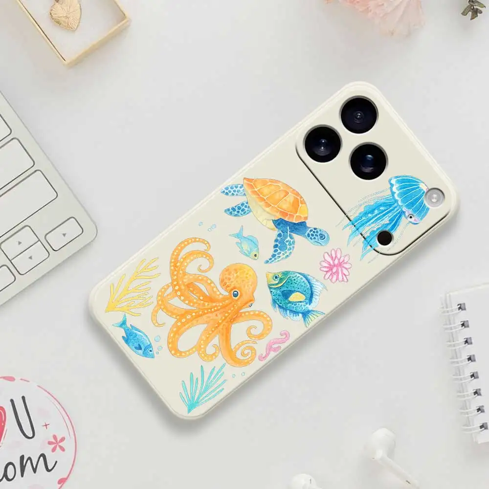 

Ocean Style Phone Case For iPhone 17 Pro Max 17 Air 16 15 14 13 12 11 Pro Max XS Max 7 8 Plus 16e 16 15 Plus TPU Cover Coque