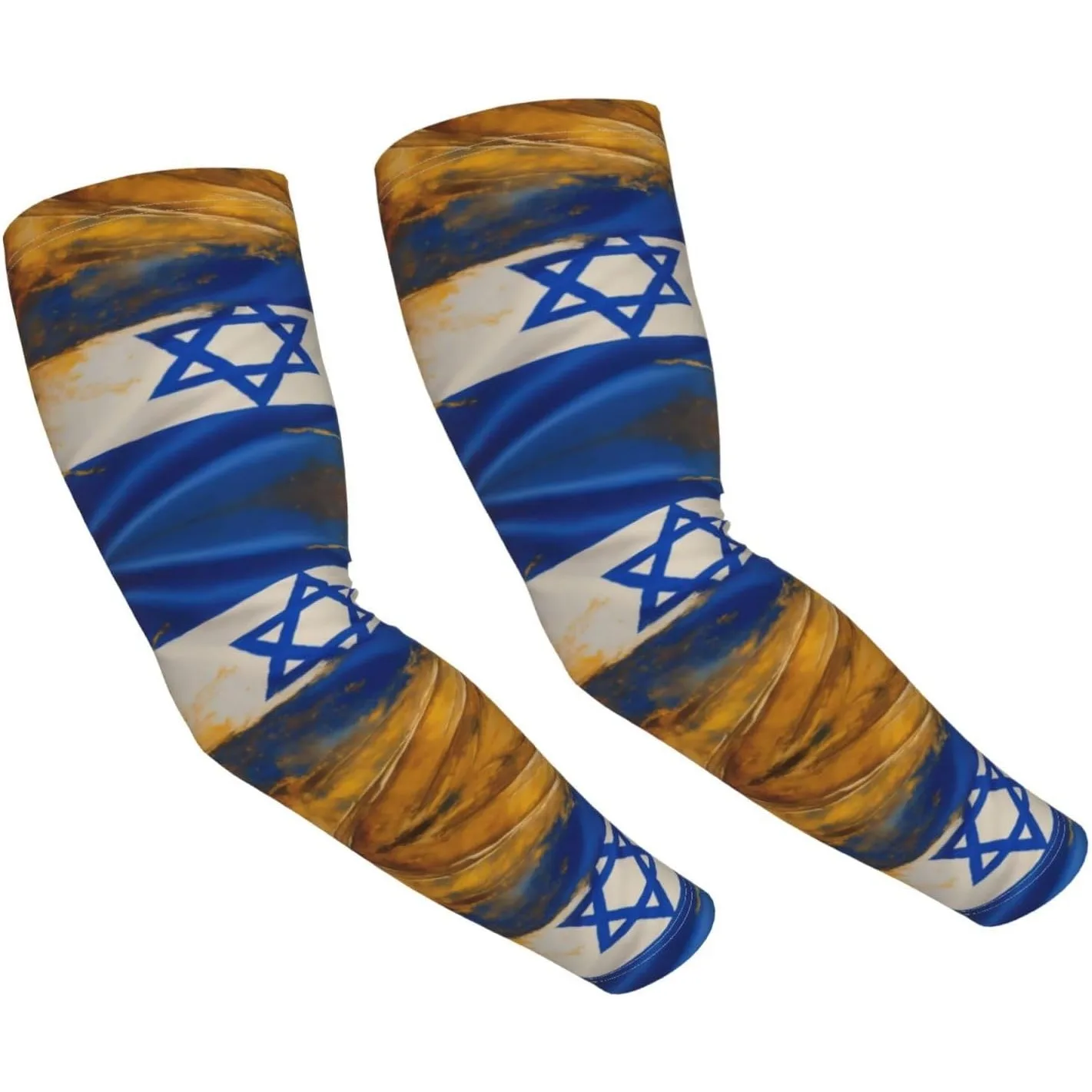 

Охлаждающие рукава с принтом флага Израиля Охлаждающие рукава для покрытия рук Охлаждающие рукава для занятий спортом на открытом воздухе