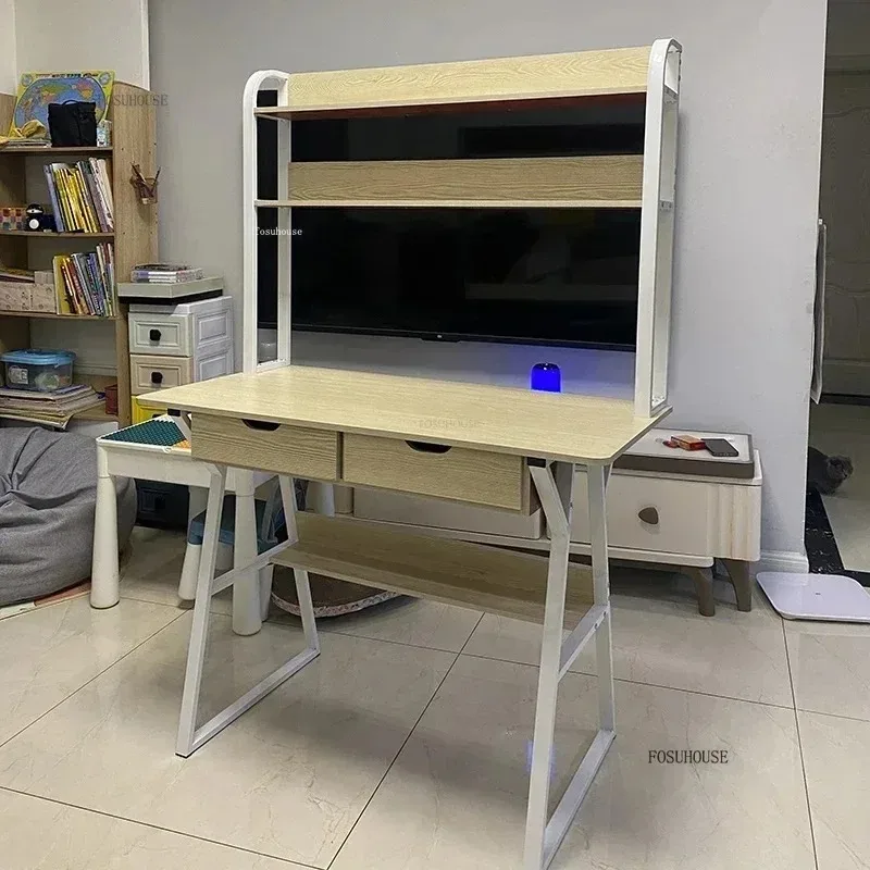 Desktop Computer Desks with Drawer Office Furniture Student Study Desk Simple Modern Office Desks Home Bookshelf Integrated GM