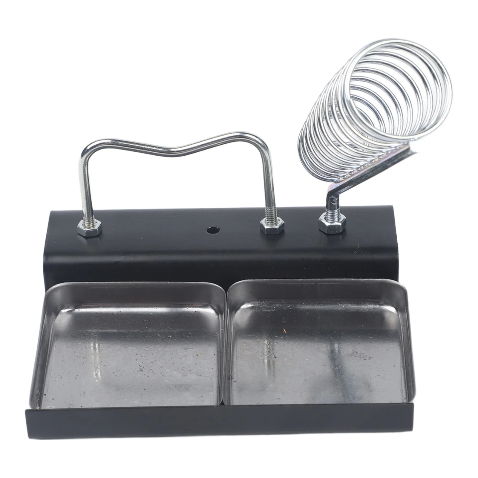 Black Double Rack Convenient Soldering Iron Stand Soldering Convenient Slot Holder Enhanced Soldering Efficiency