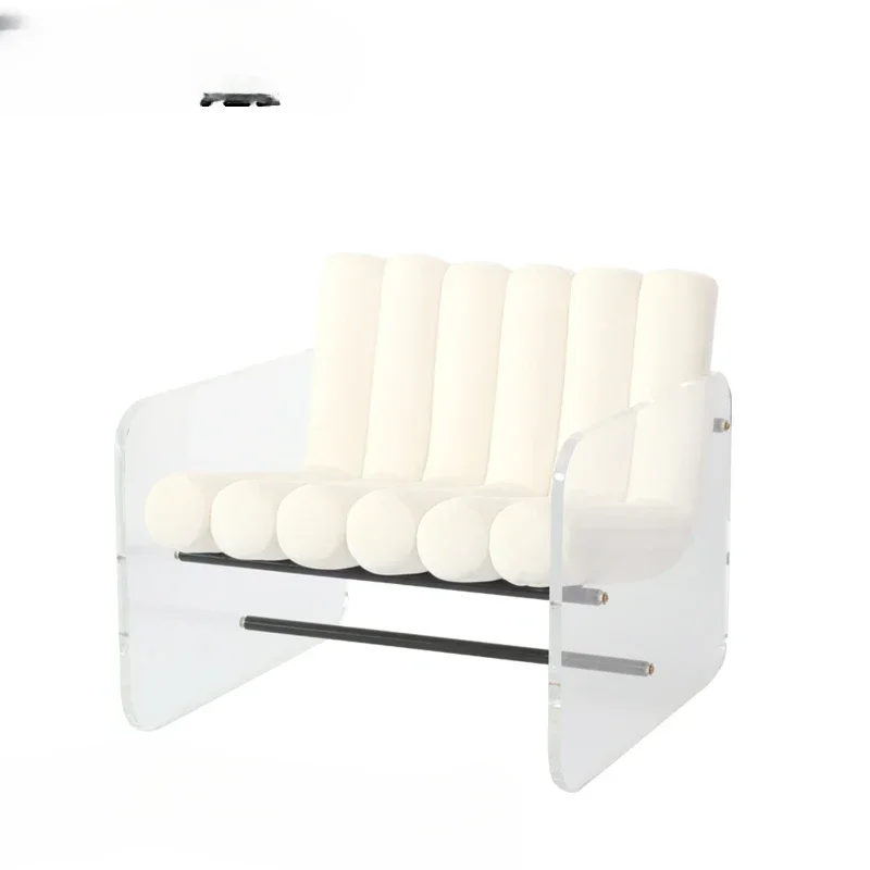 Creative leisure single chair single person sofa acrylic home bedroom balcony  velvet lounge