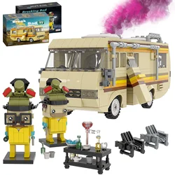 721PCS Classic Breaking Bad RV White and Pink Characters Model 3-in-1 Movie Protagonist Building Blocks Toy for Kids Adults