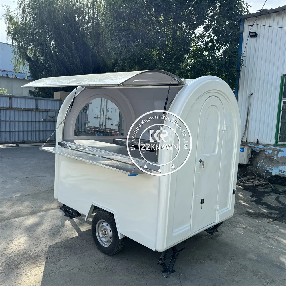 

Concession Ice Cream Cart Food Truck Mobile Kitchen Custom Concession Hamburgers Pizza BBQ Fast Food Trailer With Full Kitchen