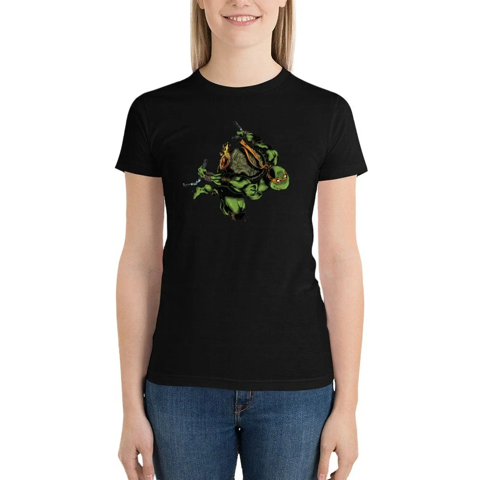 

Mikey attacks! T-Shirt hippie clothes cute tops Female clothing black t shirts for Women