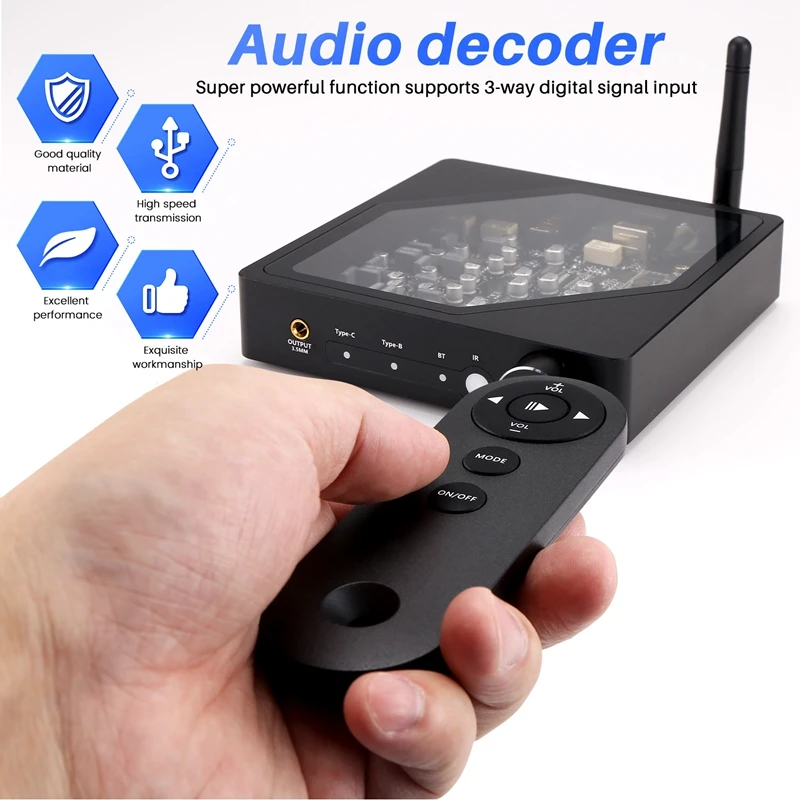 Audiophile Audio Decoder W610B Bluetooth USB Decoder DAC Dual PCM1794 HIFI Audio Headset Computer Mobile Phone Decoding