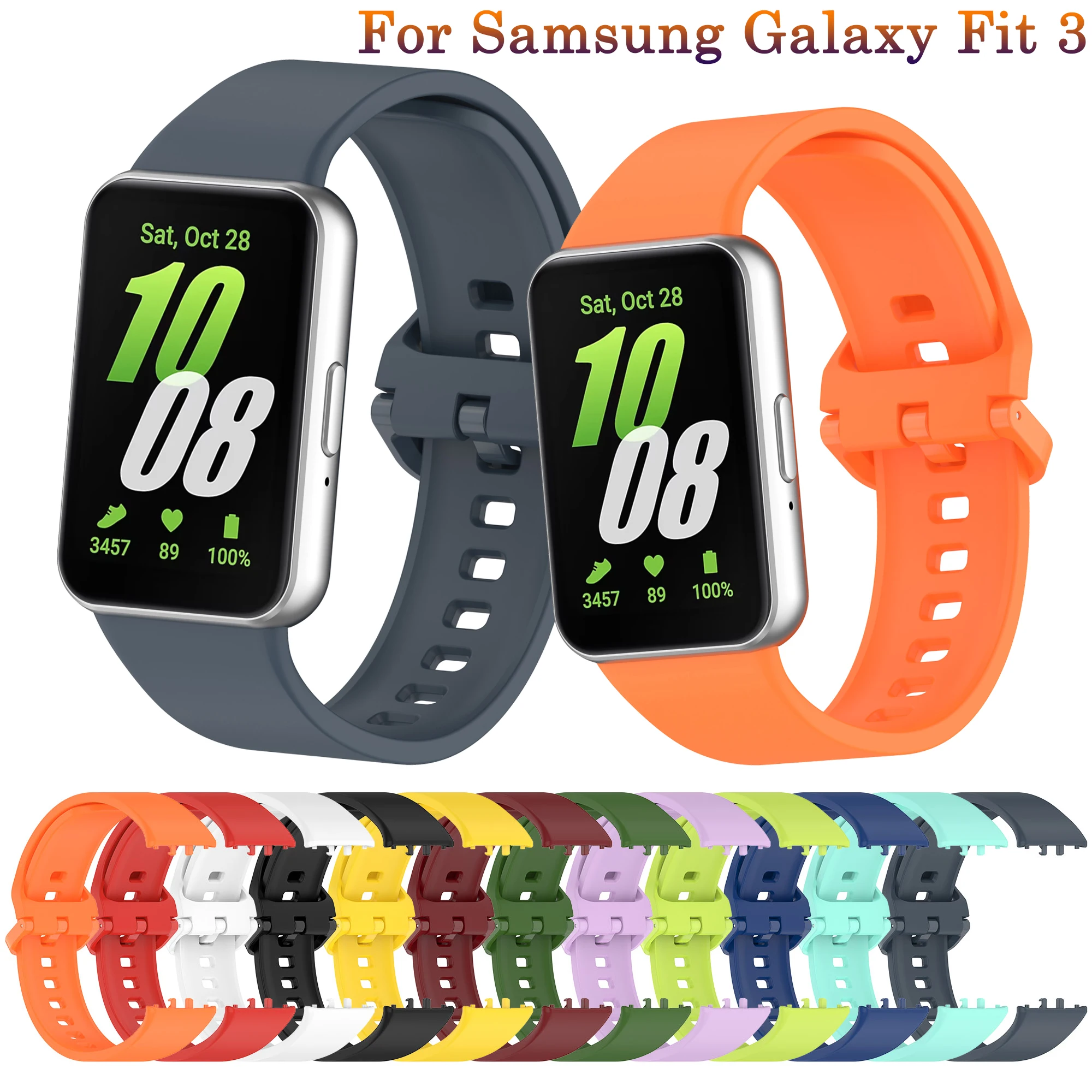 

New Silicone Strap For Samsung Galaxy Fit 3 Watch Bracelet Replacement Sport Watchband For Samsung Galaxy Fit3 Band Accessories