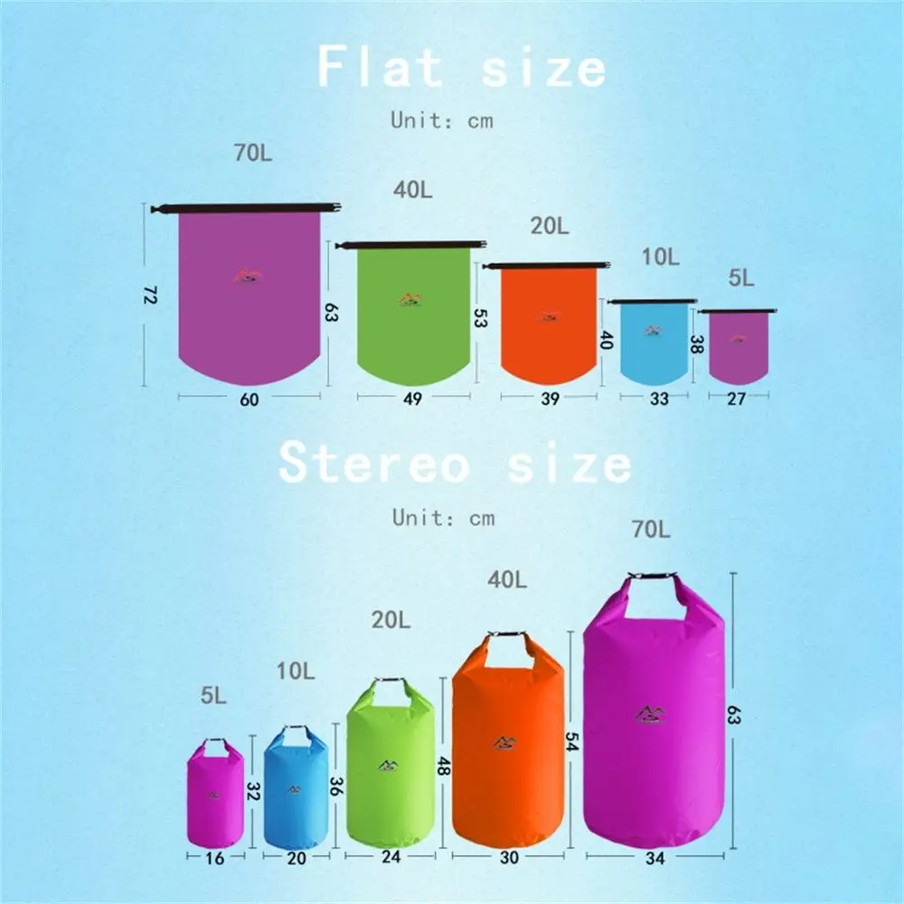 Outdoor Water Sports Waterproof Swimming Hiking Trekking Bags Floating Dry Bags Rafting Bags Diving Dry Sack Waterproof Dry Bag