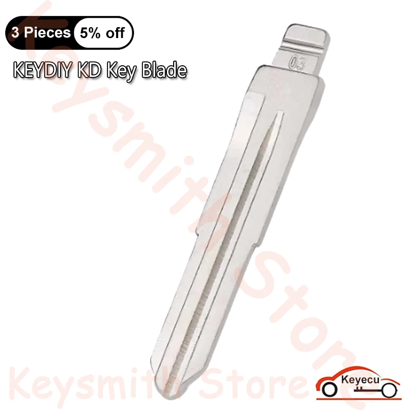 KEYECU Uncut Flip Key Blade 3# HON58R HON58RFH for Honda / Acura / Opel / Isuzu KEYDIY KD Remote Key ( Not for Original Key )