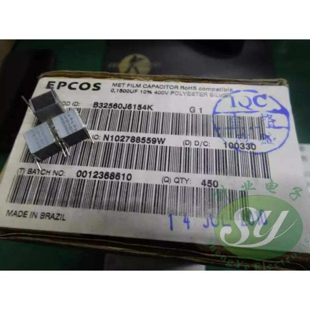 

20 шт. EPCOS 0,15 мкФ/400 В 150nf u15 154 новый многослойный конденсатор для торта 8 мм B32560J6154K