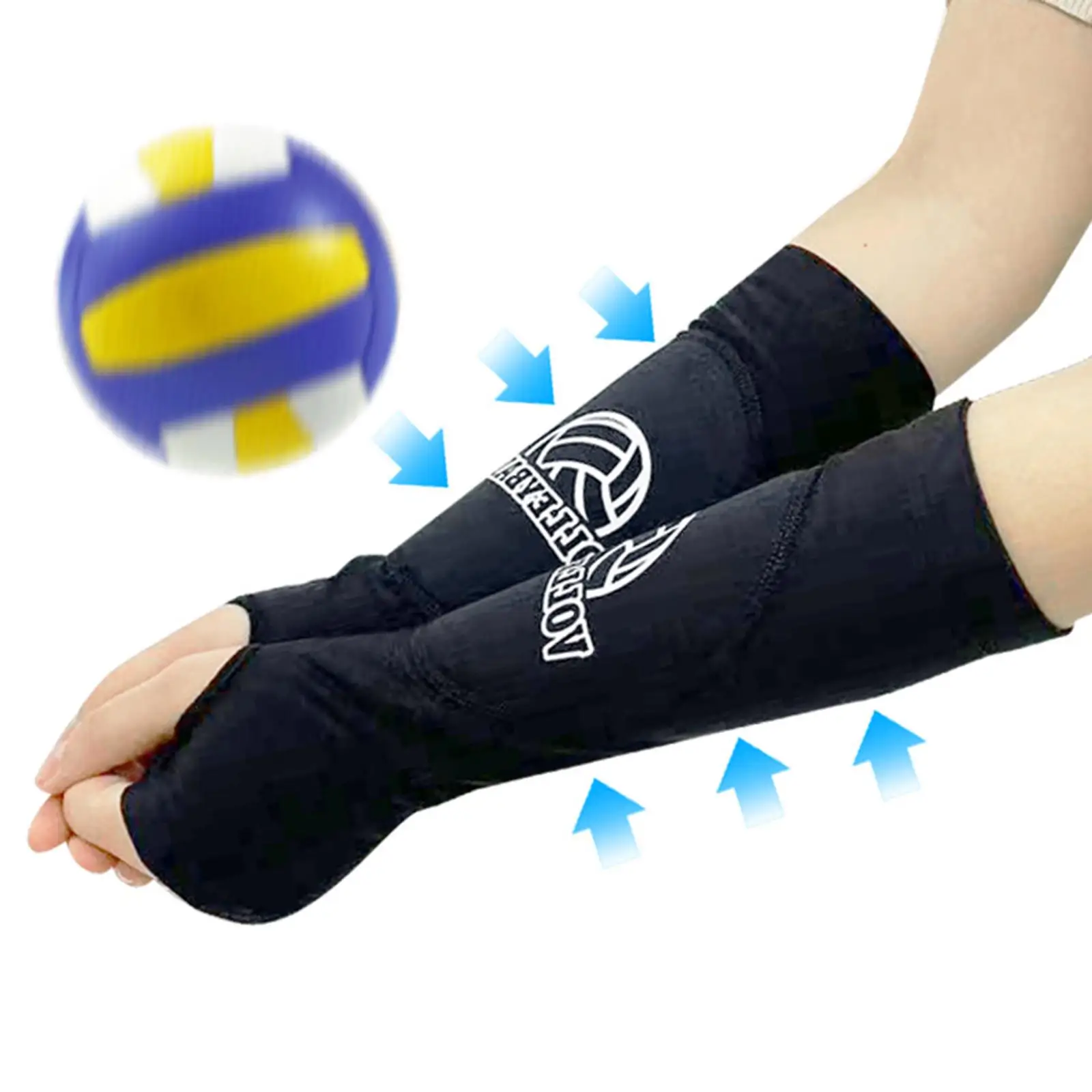 Rękawki na ramię do siatkówki, biegania, pracy, koszykówki, czarne, 2 sztuki.