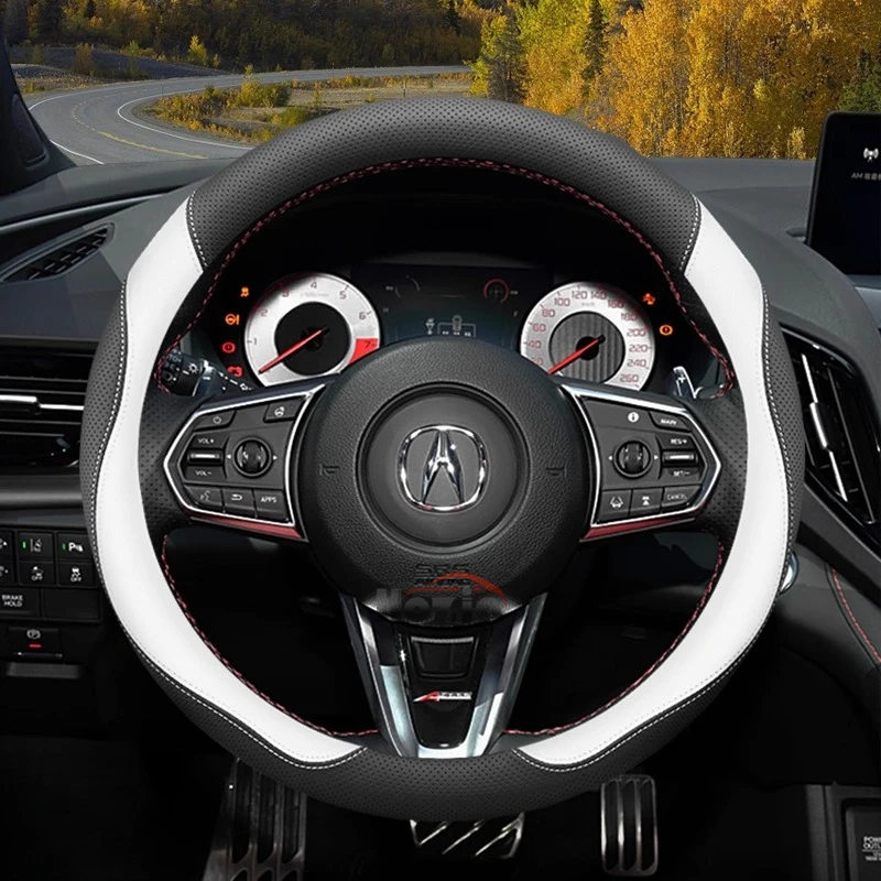 

Leather Car Steering Wheel Cover for Acura TlX TL MDX Integra RDX TSX RSX ILx CSX RLX 2001 - 2025 Interior Accessories