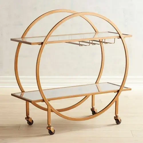 Serving trolley for hotel and restaurant decorative and stylish trolley with wheel easy to carriage home decor item