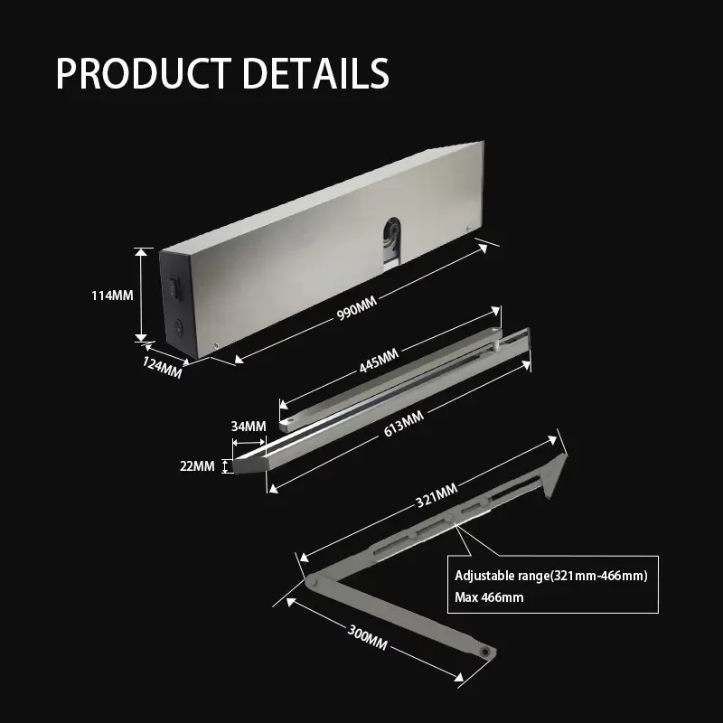 YSD350 Stainless Steel Electric Automatic Swing Door Closer Hotel Commercial Automatic Glass Door