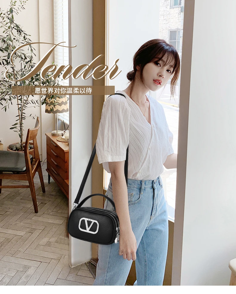 

High-Quality Leather Tote Bag Women's Designer Handbag Crossbody Shoulder Purse Ladies Fashion Luxury Brand