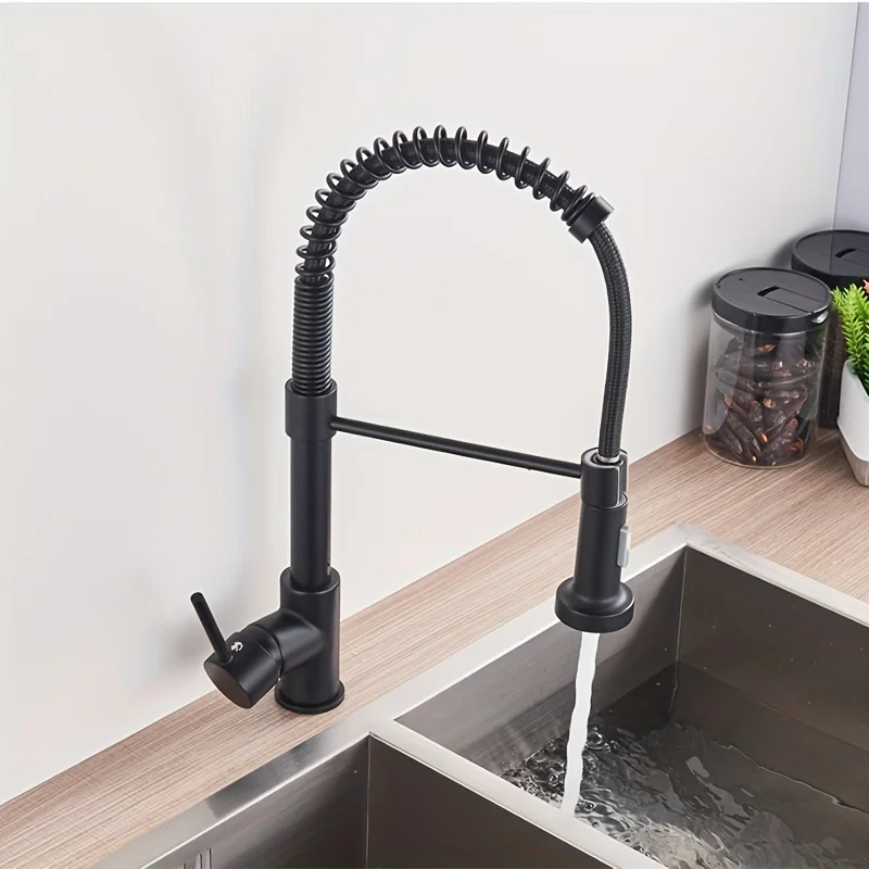 Kitchen Faucet Pull Down Spring Sink Faucet 360 Rotation Hot Cold Mixer Tap