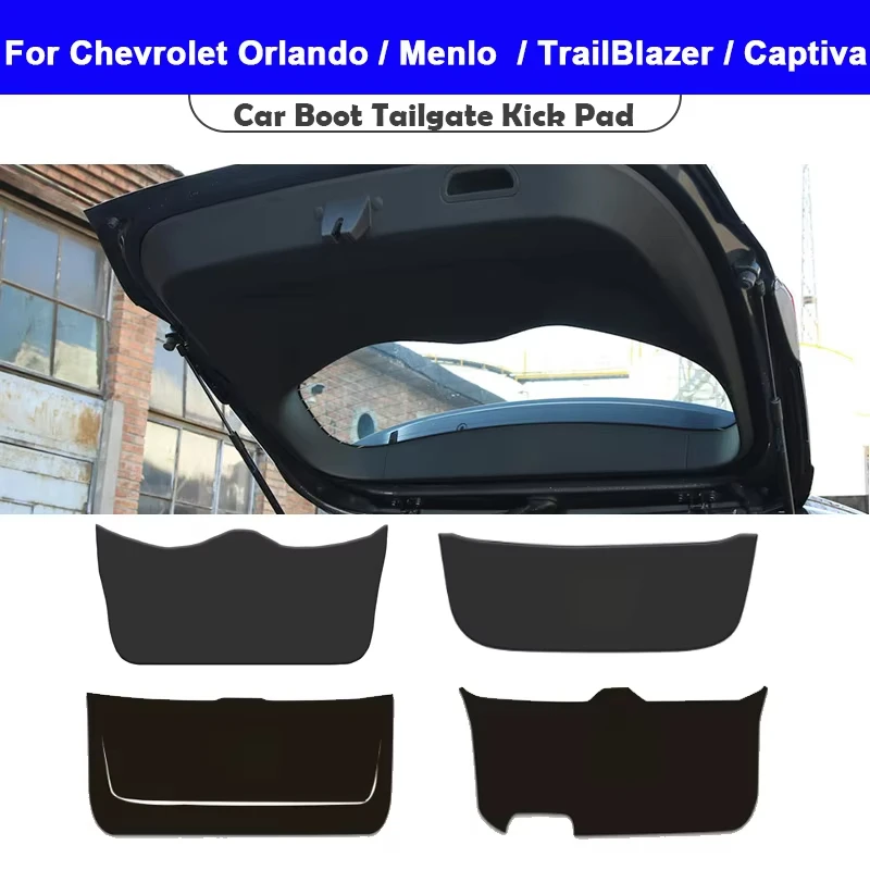 

For Chevrolet Tracker RS Equinox Blazer Trunk Tailgate Guard Pad Leather Rear Trunk Door Protective Car Interior Accessories