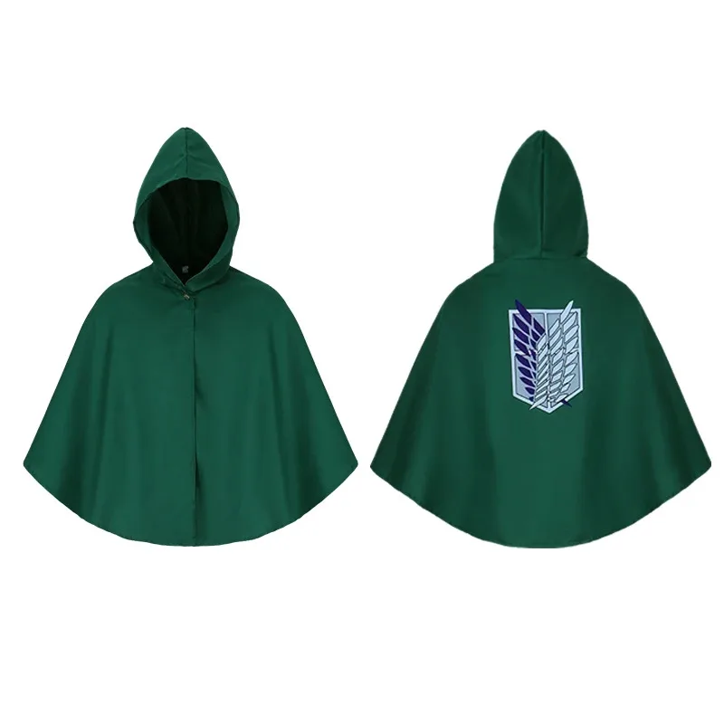 

Anime Attack Cloak Shingeki No Kyojin Scouting Legion Cosplay Costume Green Cape Fantasia Halloween Feminina