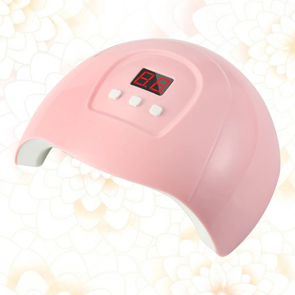 Grace Curve 54W مجفف الأظافر LED مصباح الأشعة فوق البنفسجية مع وظيفة مؤقت التحكم التلقائي في درجة الحرارة لملحقات مانيكير أدوات مجفف الوردي