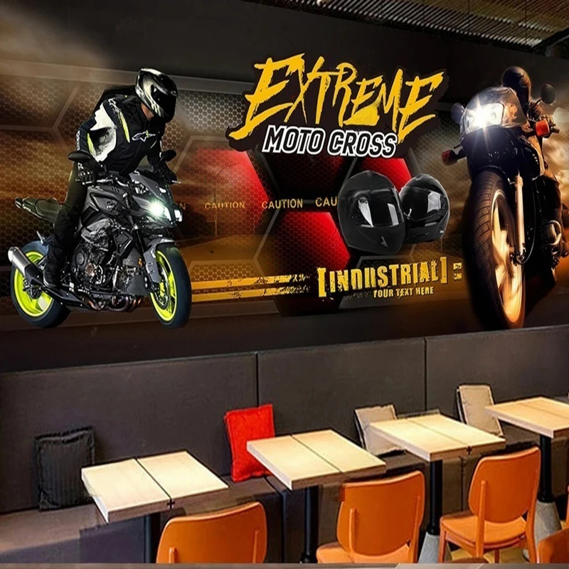 Custom Mural Modern Wallpaper Cafe Restaurant Bar KTV Background Wall Decor Painting Backdrop Wall Covering Papel De Pared 3D