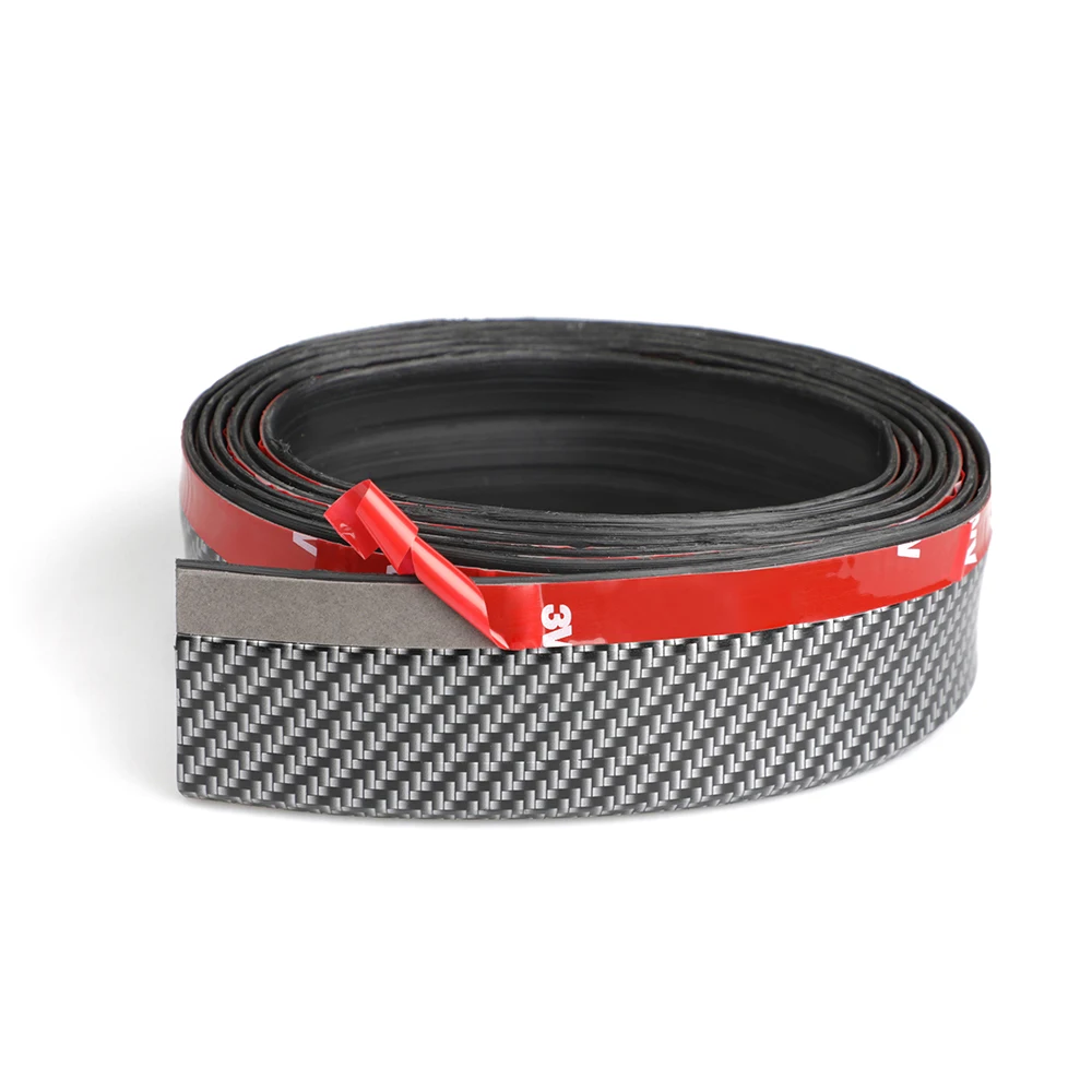 2.5M Car Bumper Lip Stickers Car Front Bumper Lip Rubber Car Bumper Protectors Exterior Mouldings Bumper Lip Strip 65mm Width