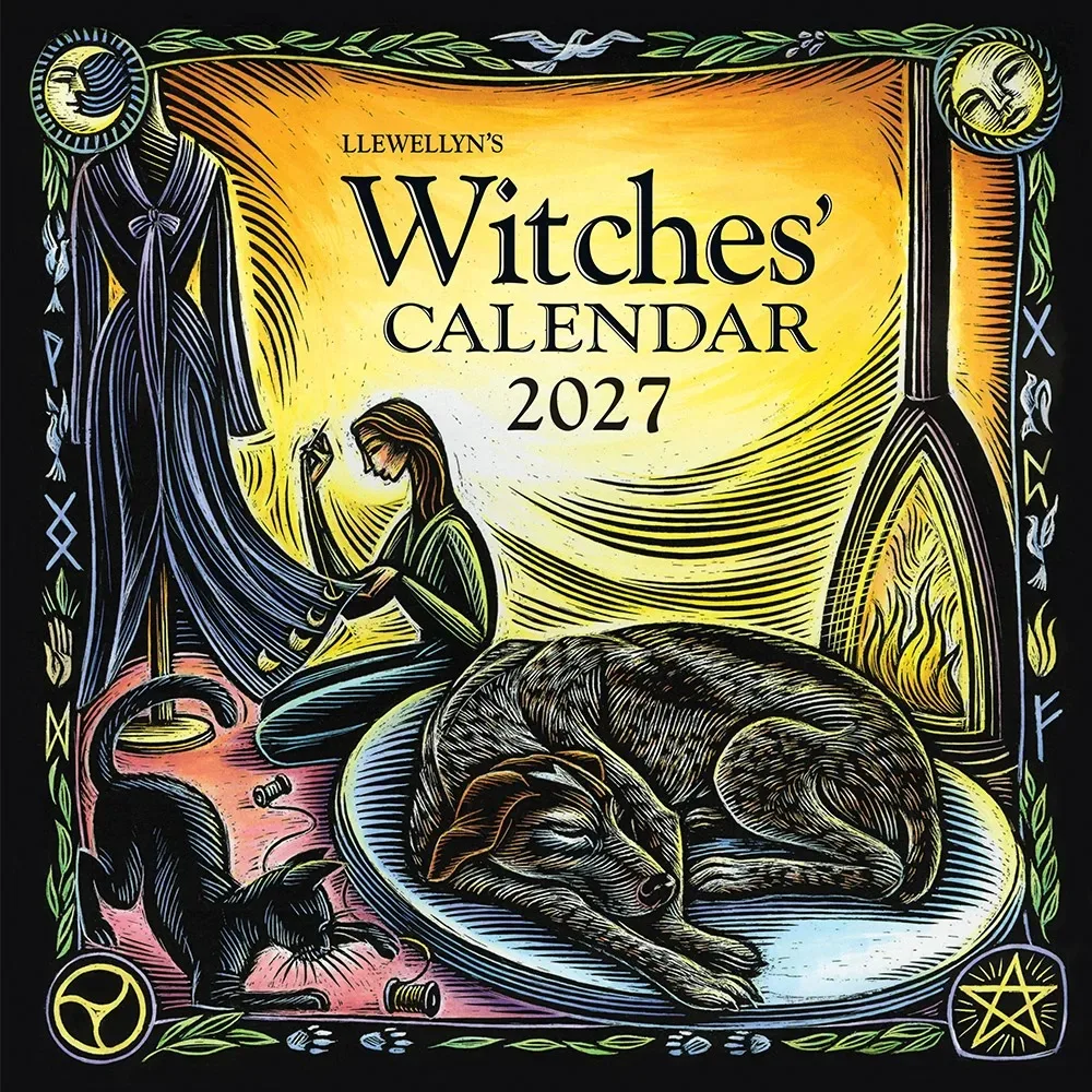 2027 Witchy Wall Calendar, Gothic Mystic Art Calendar with Moon Phases, Fantasy Spiritual Calendar for Home Office Decor Gift