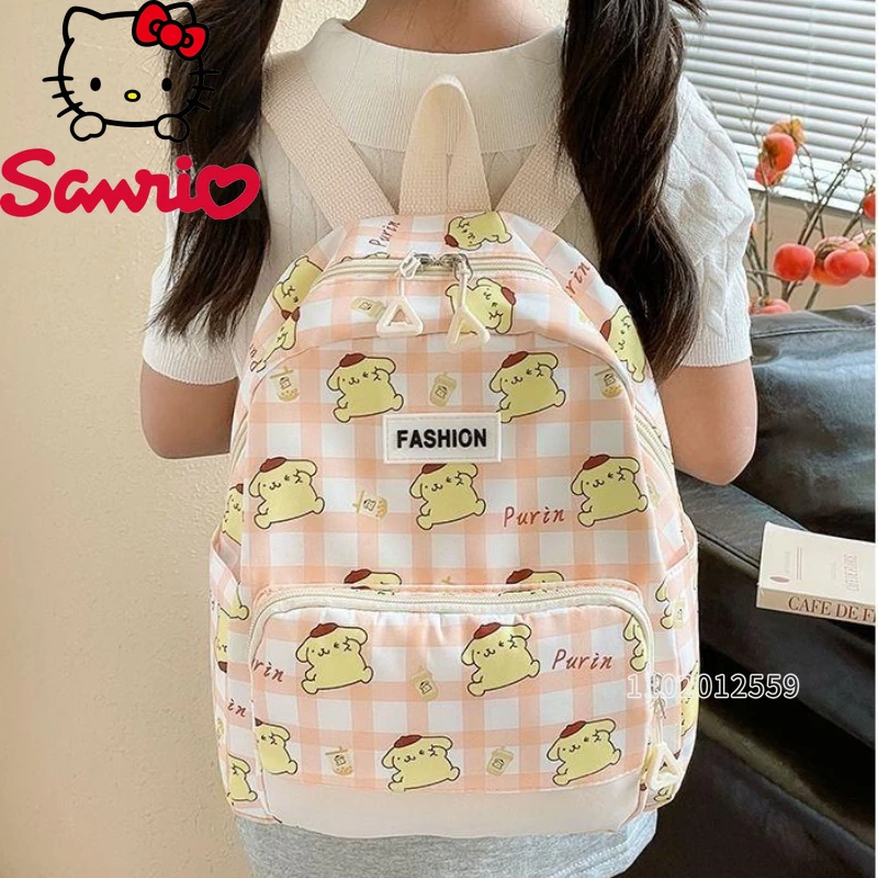  Hello Kitty New Girls' Schoolbag 3-piece Set Fashionable Girls' Backpack Cartoon Cute Large Capacity Children's Schoolbag