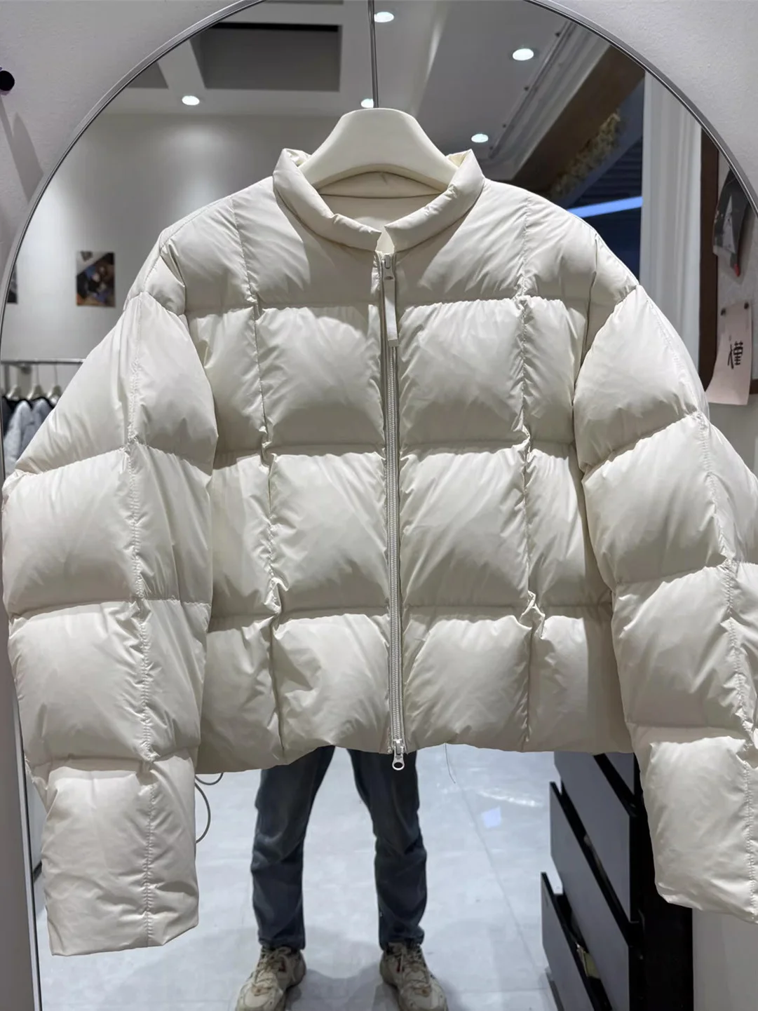 

Модная короткая хлопковая куртка с круглым вырезом для женщин, теплая, универсальная, для повседневной носки, новинка зимы, в корейском стиле, свободного кроя