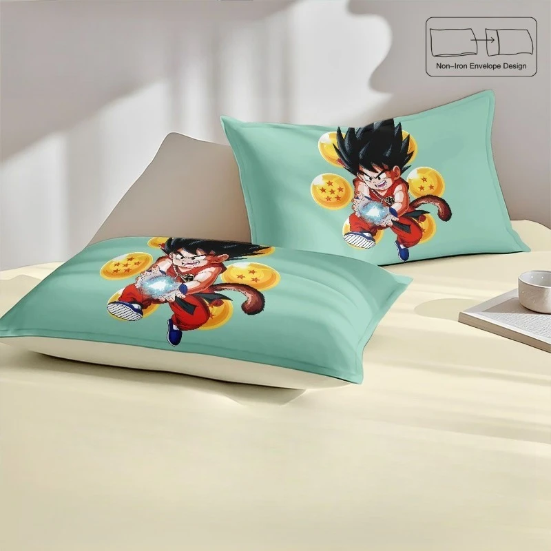 Neues Dragon Ball Son Goku vierteiliges Set mit stylischen, coolen Digitaldrucken, einfache, atmungsaktive und hautfreundliche Schlafzimmerbettwäsche. – Detail 5