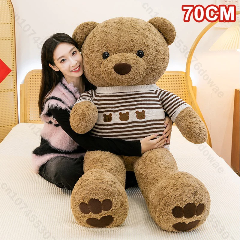 

70cm Big Bear Plush Toy Lovely Stuffed Soft Bear Doll Cushion Pillow Cute Bear Kids Toy Birthday Gift For Girlfriends Valentines
