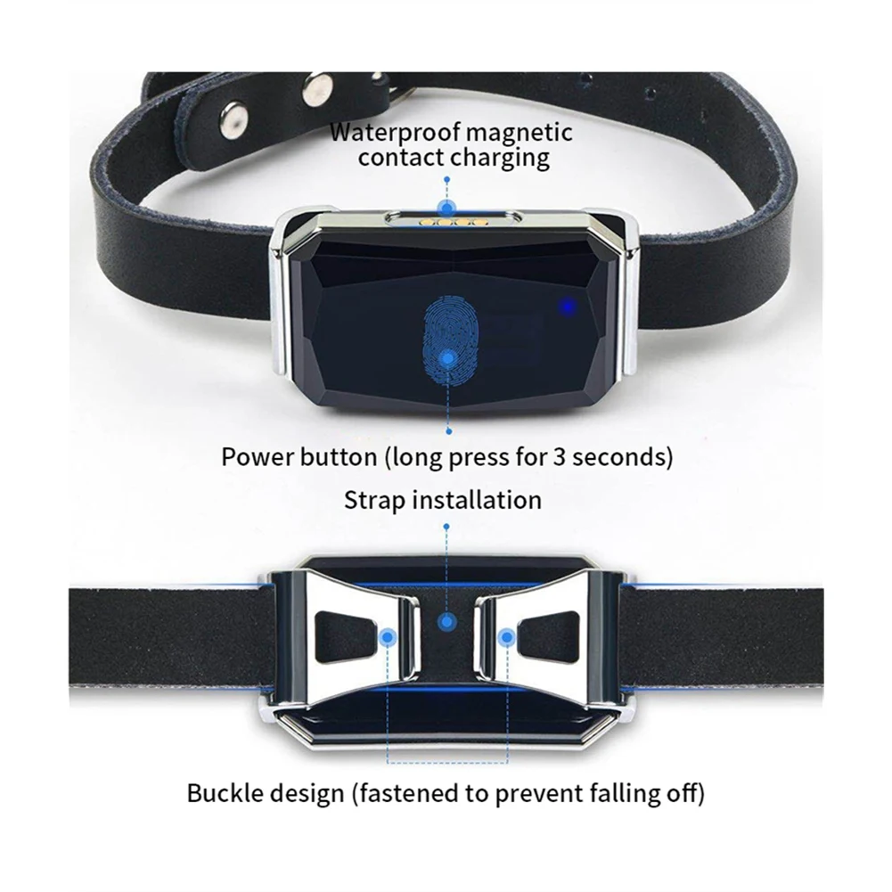 A76X-G12 Pet Locator GPS Smart Collar Wearable IP67 Waterproof Tracking Device Anti-Lost Record Multifunctional For Kids