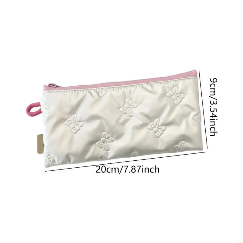 Bows Coin Simple Change Purse Wallet Change Bag Pencil Case Quilted Coin Purse for Woman and Girls 20CA