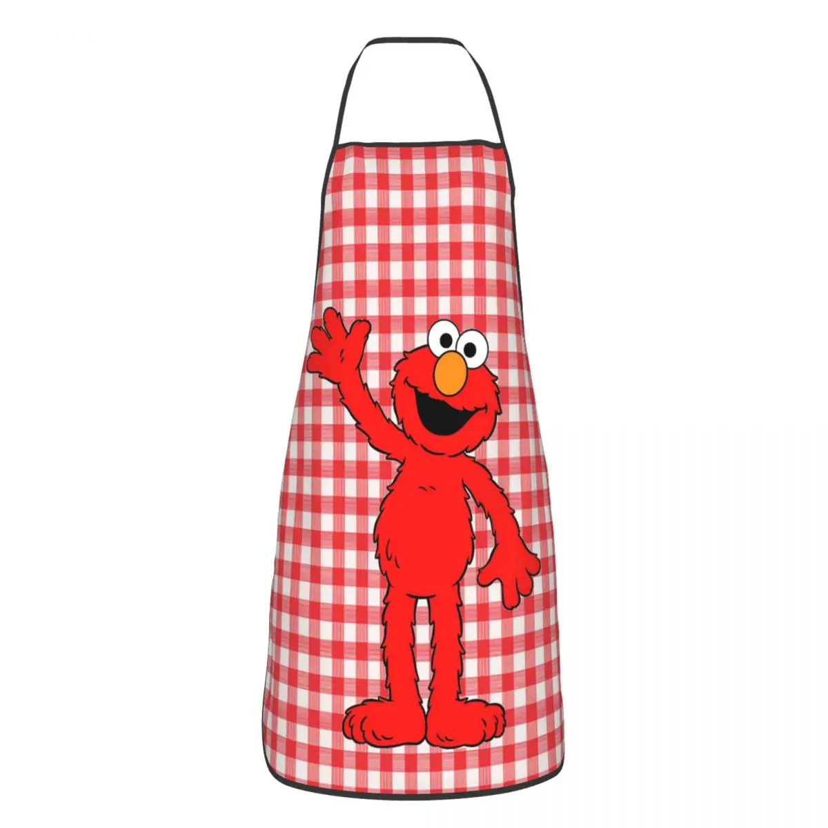 Custom Funny Sesame Street Bib Aprons Men Women Unisex Kitchen Chef Elmo Cartoon Tablier Cuisine for Cooking Baking Painting