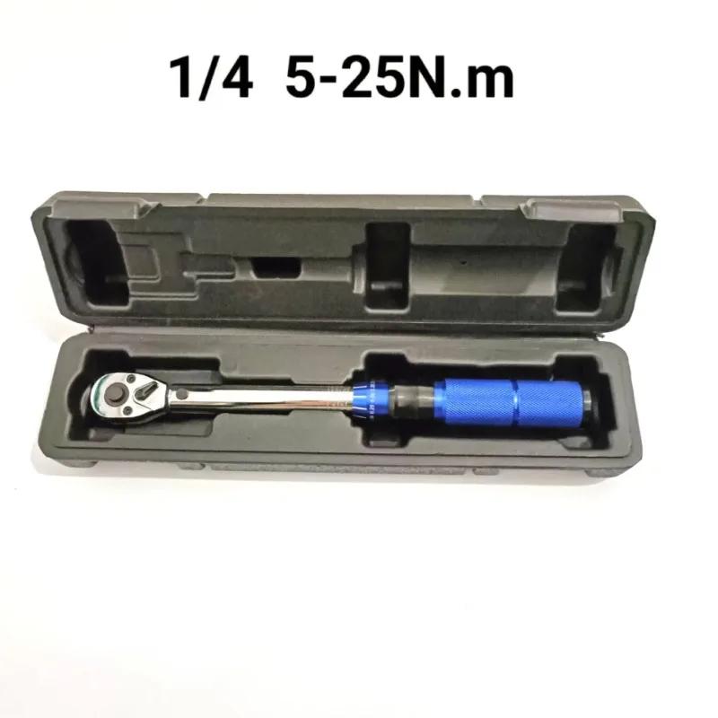 Handle with 72 teeth bi-directional ratchet action Cr-V heavy duty high-precision adjustable torque wrench
