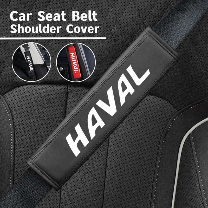 

Car Seat Belt PU Leather Safety Belt Shoulder Cover Auto Interior For Haval Jolion F7 f7x H6 2021 F7x H2 H2S H3 H5 H8 H9 M4 2022