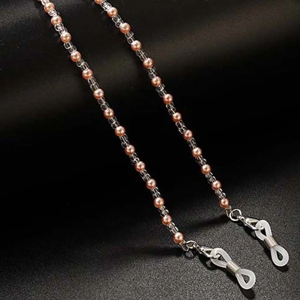 Femmes perle cristal lunettes à paupières corde lunettes de soleil chaînes perlées lunettes chaînes masque chaînes perles lunettes chaîne cordon de lunettes