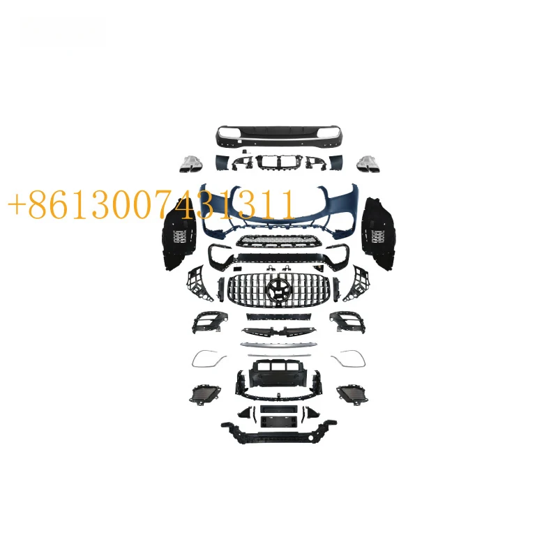 X167 Base To 63 Sport Surround Kit Front Rear Bumper Assembly Exhaust Tips Mod Parts Benzer Large SUV