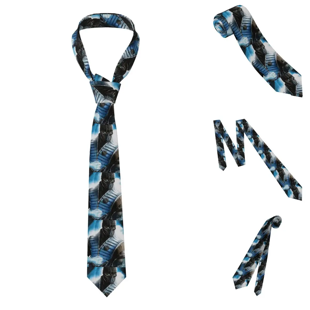 Mortal Kombat Sub-Zero (5) Necktie for Men Silk Polyester Slim Neck Ties Wedding Business Tie Casual Gravatas