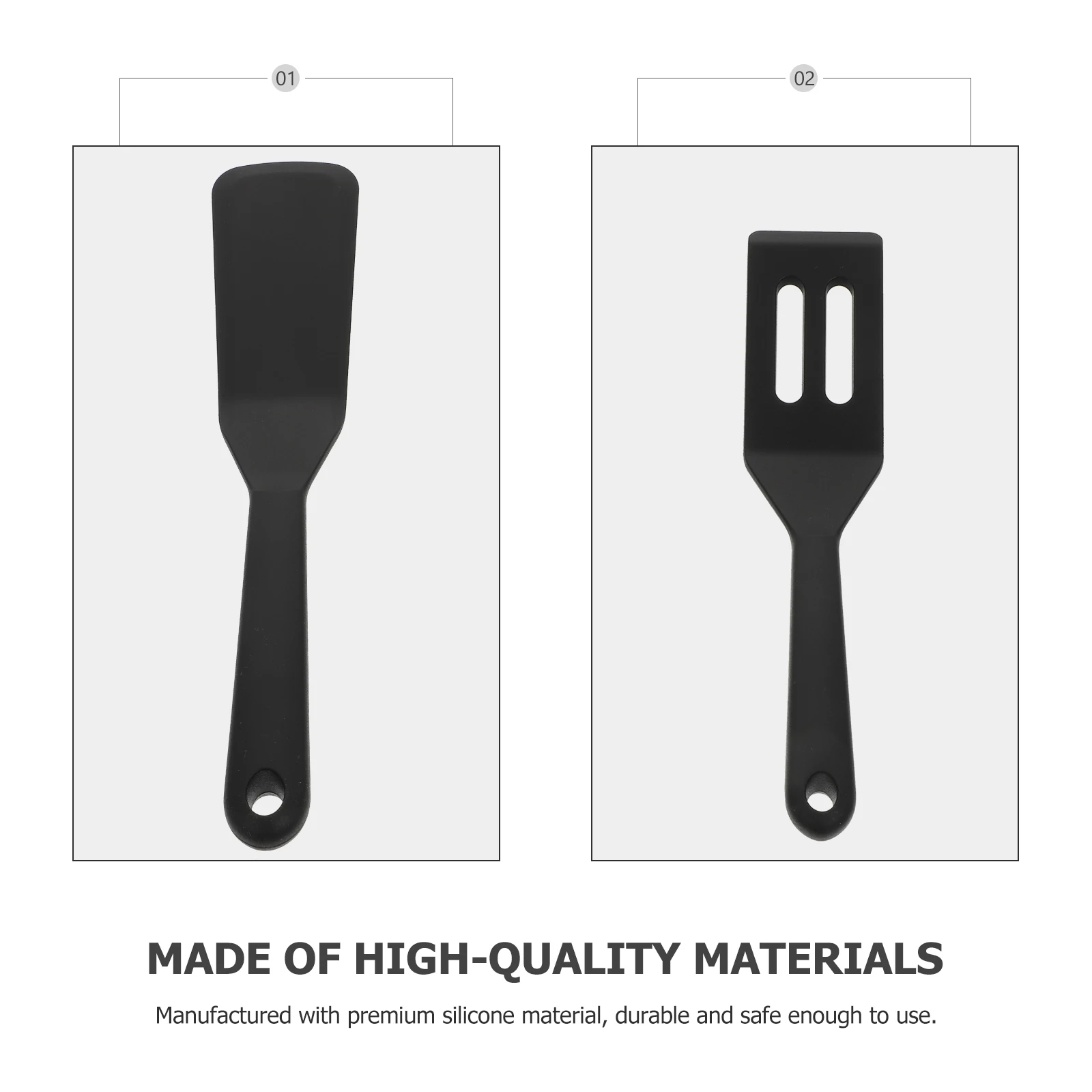 2pcs Silicone Mini Shovels Kitchen Tools Set Heat Resistant Non-Stick Cooking Utensils For Home Restaurant Hotel Baking Cookie