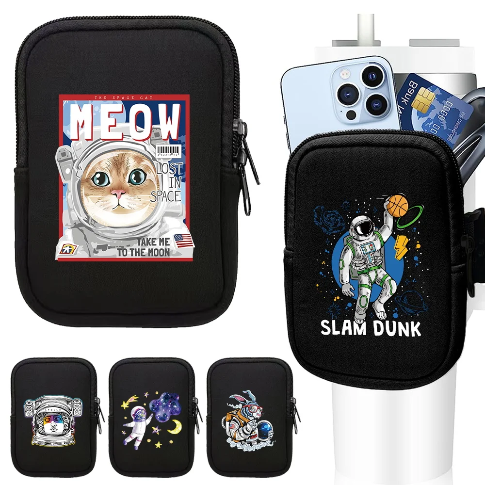 

Astronaut Pattern Water Bottle Pouch for Stanley Quencher Adventure 40oz 20oz 30oz, Gym Accessories Running Water Bottle