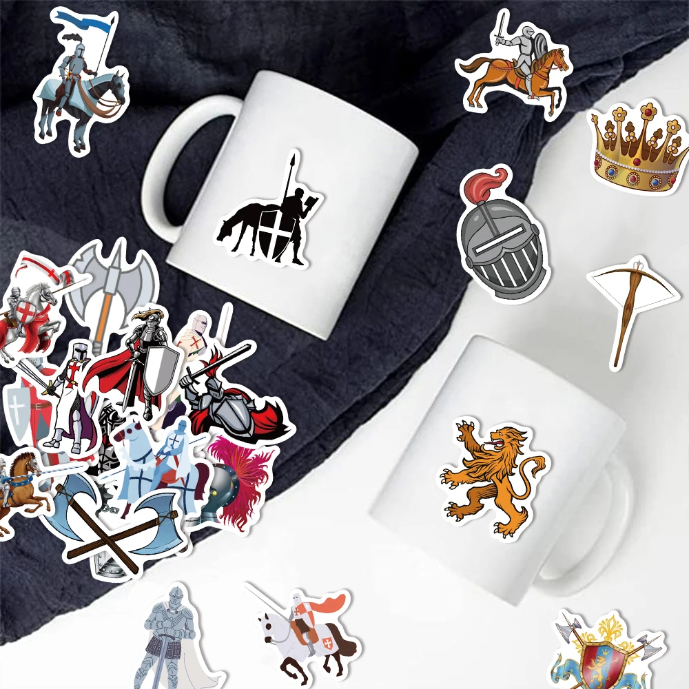 60PCS European Medieval Knight Graffiti Stickers Notebook Water Cup Luggage Skateboard Computer Waterproof Stickers