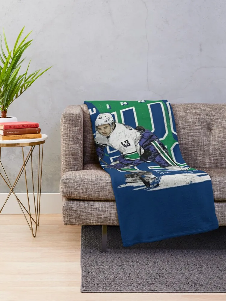 Quinn Hughes Throw Blanket heavy to sleep Fluffy Softs Fluffys Large sofa bed Blankets