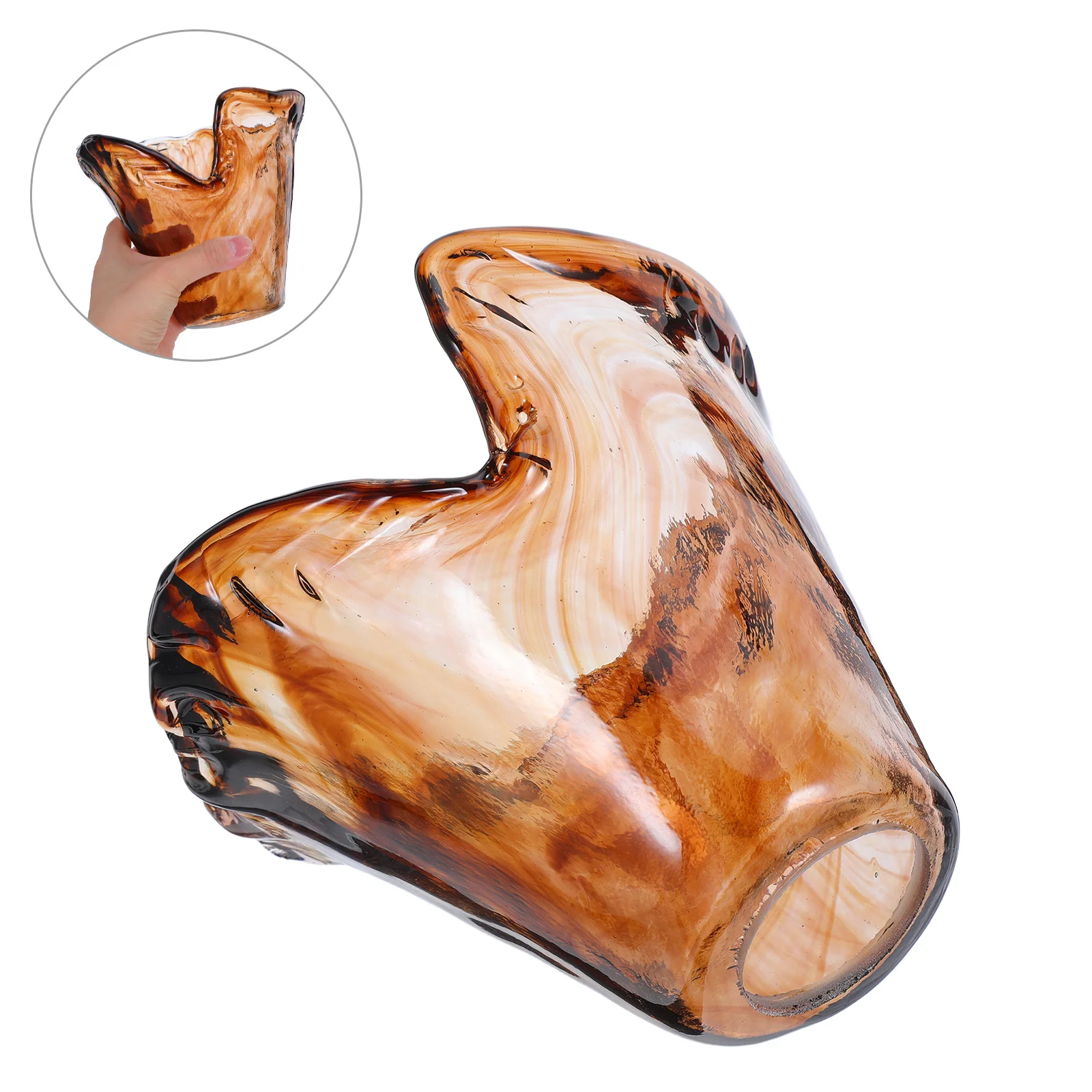 

Retro Vintage Amber Glass Pendant Lamp Shade 42Mm Opening Fitter Ceiling Light Fixture Cover for Home Coffee Bar Dining